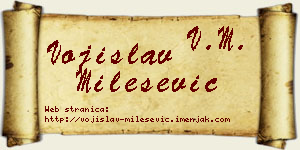 Vojislav Milešević vizit kartica